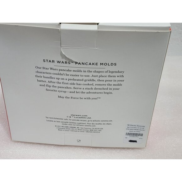 Williams Sonoma Star Wars Pancake Molds 4 Yoda R2-D2 Darth Vader Stormtrooper - Picture 4 of 5